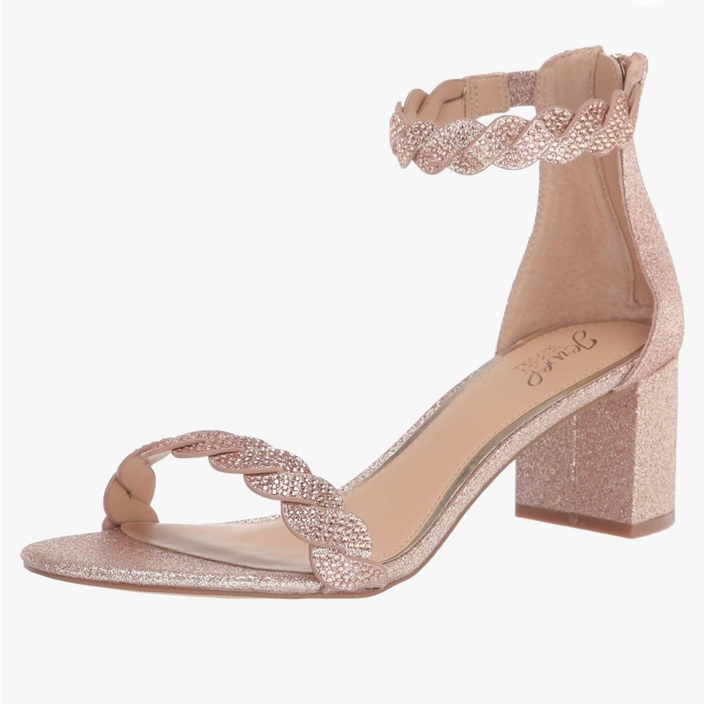 Badgley Mischka Jewel Finna Embellished Ankle Strap Sandal size 9
